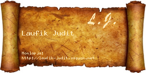 Laufik Judit névjegykártya